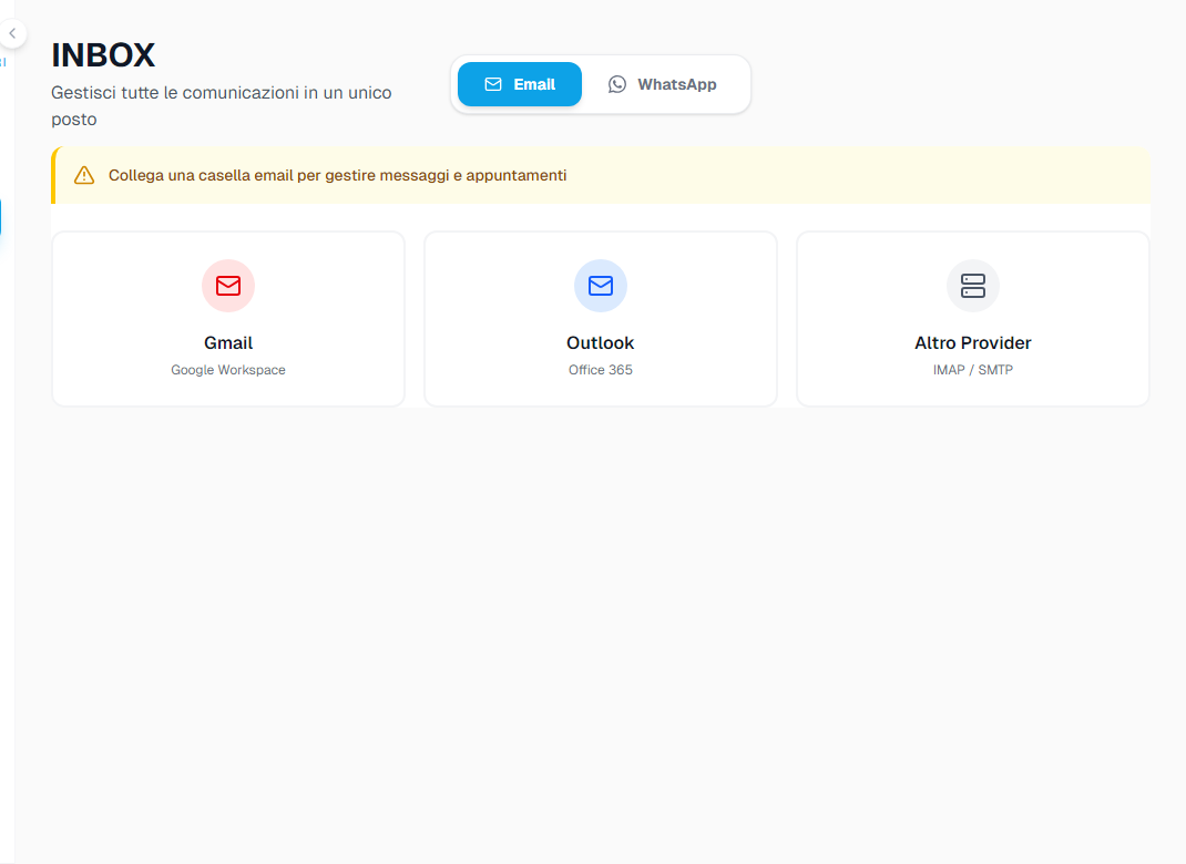 Email e WhatsApp. Un posto solo.