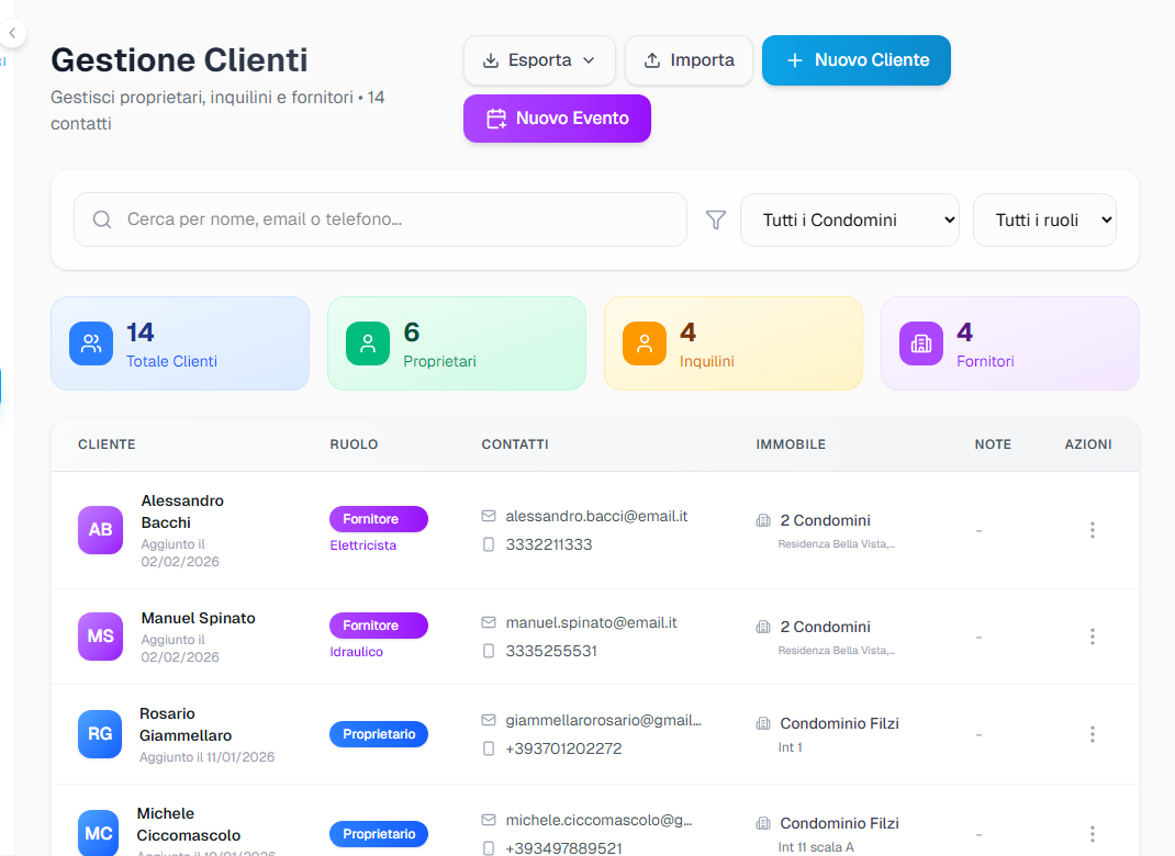 Il CRM per amministratori condominiali.